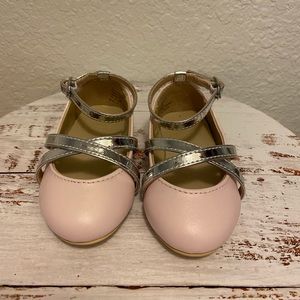 Janie and Jack size 4 Pink and Silver Shoes